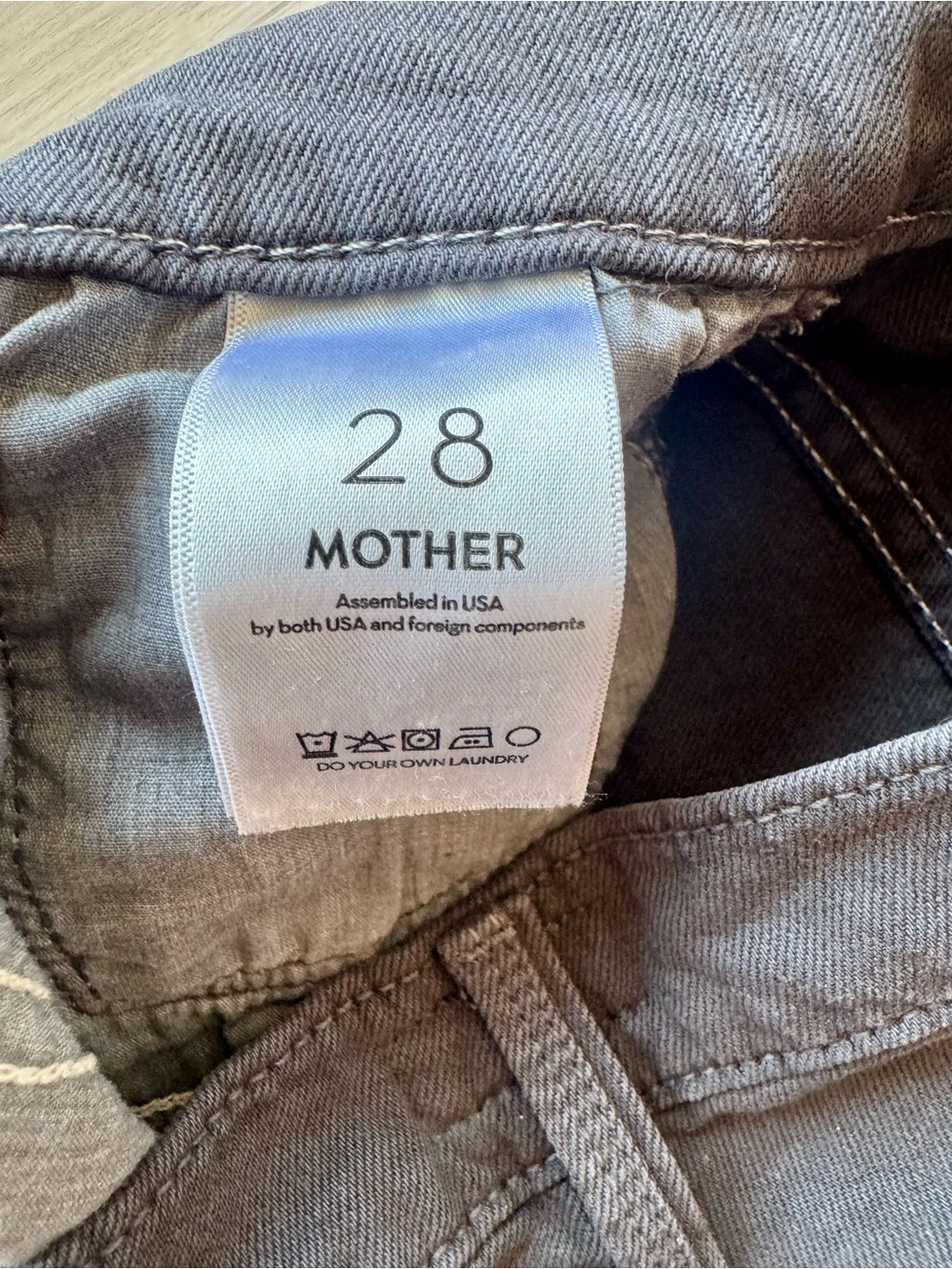 MOTHER The Dodger Ankle Washed Black Relaxed Straight Jeans 28 EUC - Picture 4 of 15